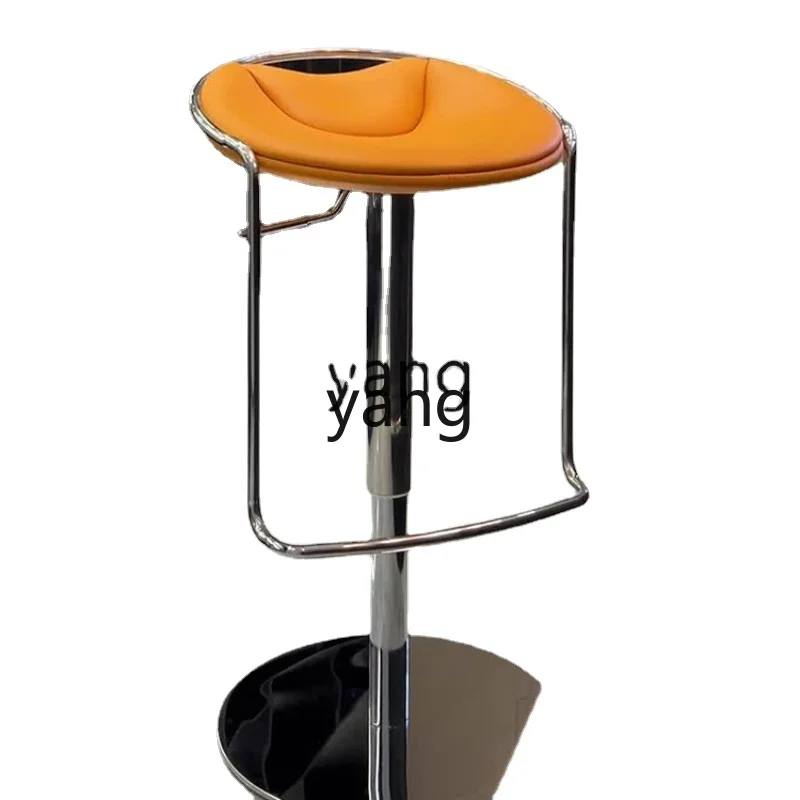 

Yhl Light Luxury Genuine Leather Bar Stool Italian Minimalist Bar Chair Home Front Desk Chair Jewelry Shop Bar Meeting Chair