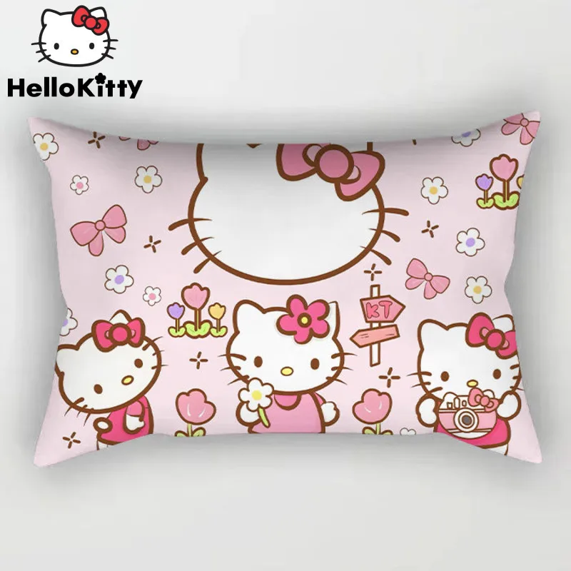 

Sanrio Cute Hello Kitty Pillows With Core Cartoon Living Room Cushion Dorm Bedroom Headboard Pillows Pads Super Soft With Core