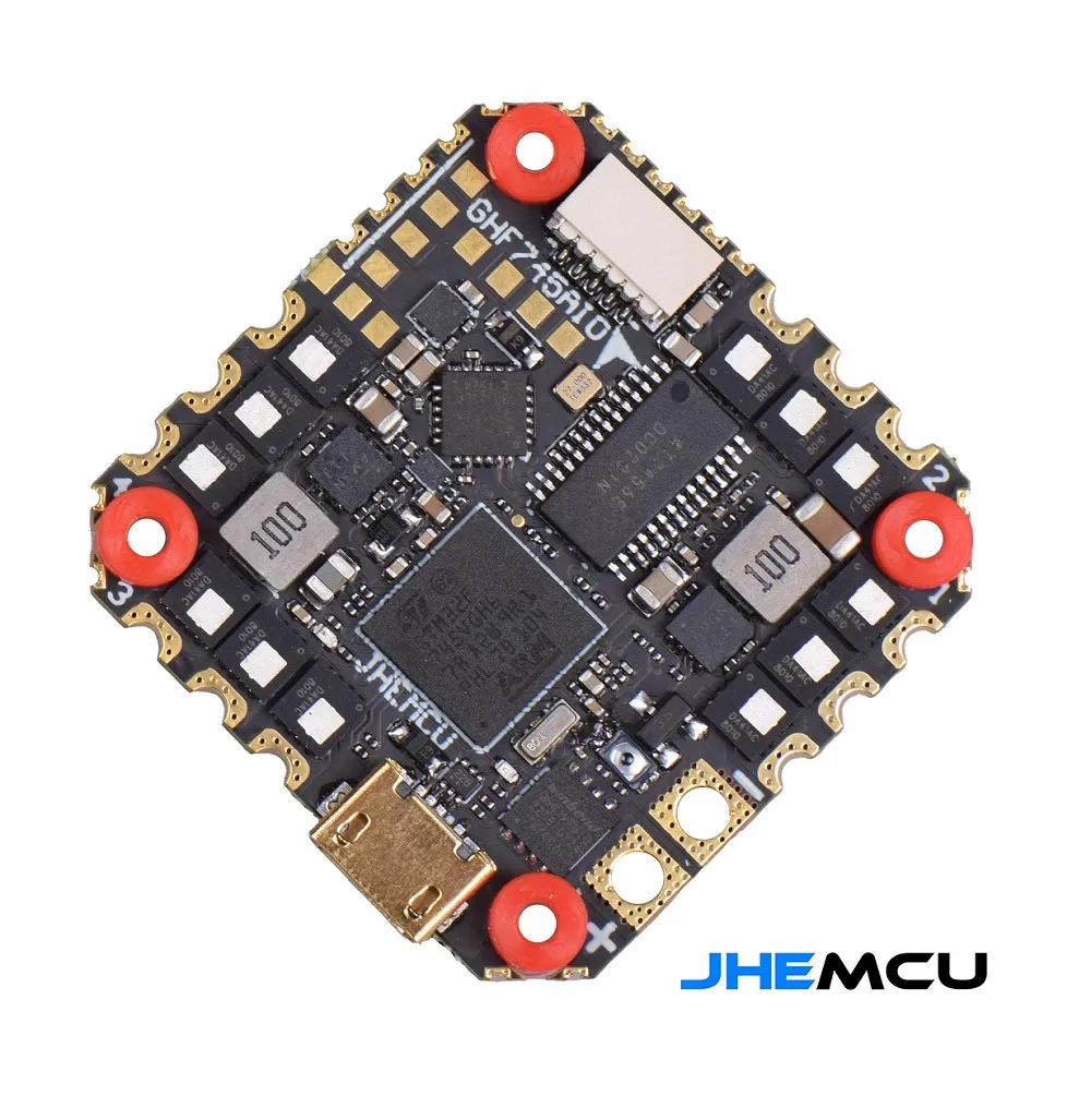 

JHEMCU GHF745AIO MPU6000 F745 Flight Controller BLHELI32 G071 40A / 50A 4in1 ESC 25.5X25.5mm 3-6S for FPV Freestyle Drone