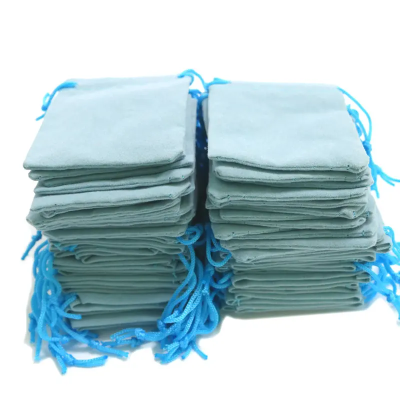 100PCS Multi-Color 5x7cm Velvet Dust Bags with Drawstring - Cotton Gift Bags for Jewelry Bracelets Watch Straps Packaging