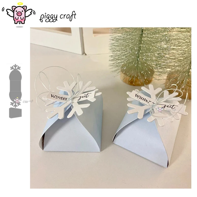 Piggy Craft Metall-Stanzformen, geschnittene Matrizenform, neue Schneeflocken-Box, Sammelalbum, Papier, Basteln, Messerform, Klingenstanzer, Schablonen