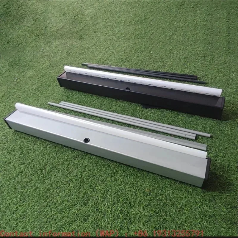 【2026】Custom Portable Heavy Iron Base Roll Up  Stand Retractable Display Stand with Moving Graphics