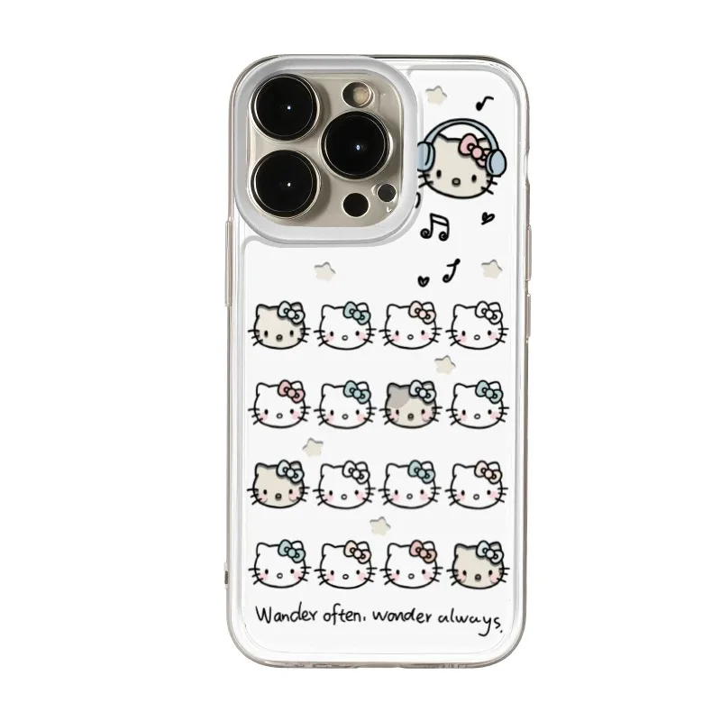 Custodia per telefono Hellokitty carina cartone animato per Samsung S10 S20 S21 S22 S23 S24 Fe Plus Ultra A35 A20 Note10 20 4G 5G Cover trasparente