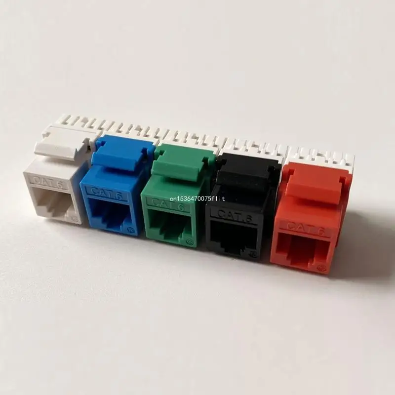 5-Pack CAT6 RJ45 Insert Keystone LAN Coupler Plug T568A Module Slot For Internet Ethernet Connector DropShipping