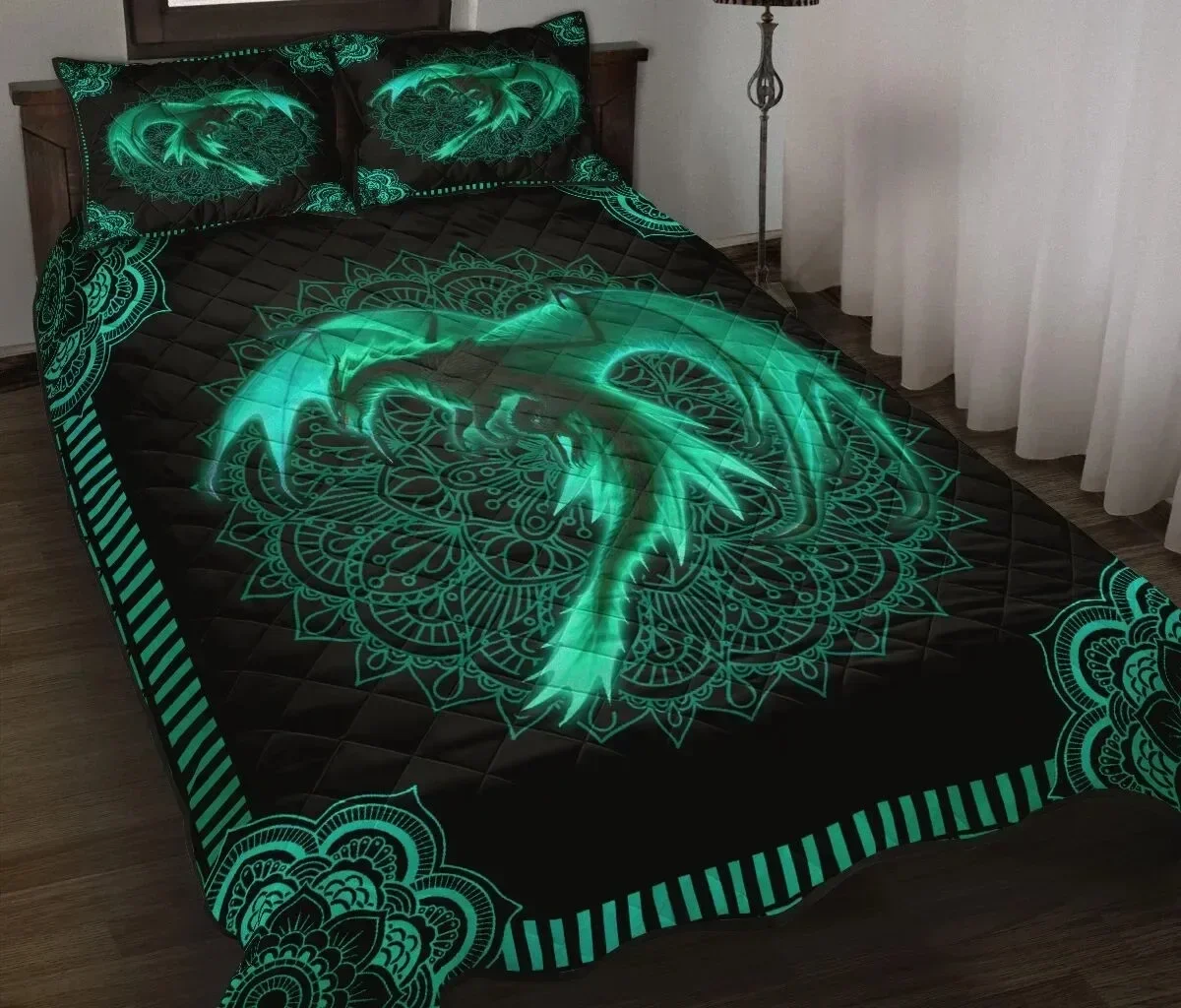 Dragon Printed Duvet Cover King Queen Western Magic Dragon Bedding Set Teen Adults Ancient Mythical Animal Polyester Quilt Cover