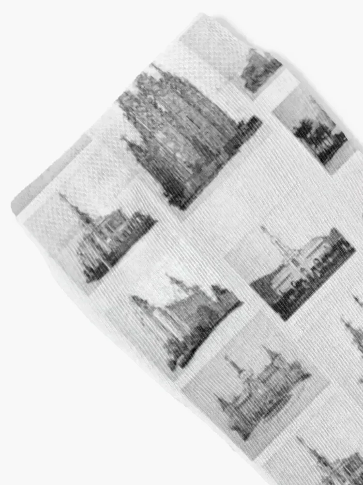 Latter-Day Saint Temples Socks moving stockings Non-slip cycling Run Socks Girl Men's
