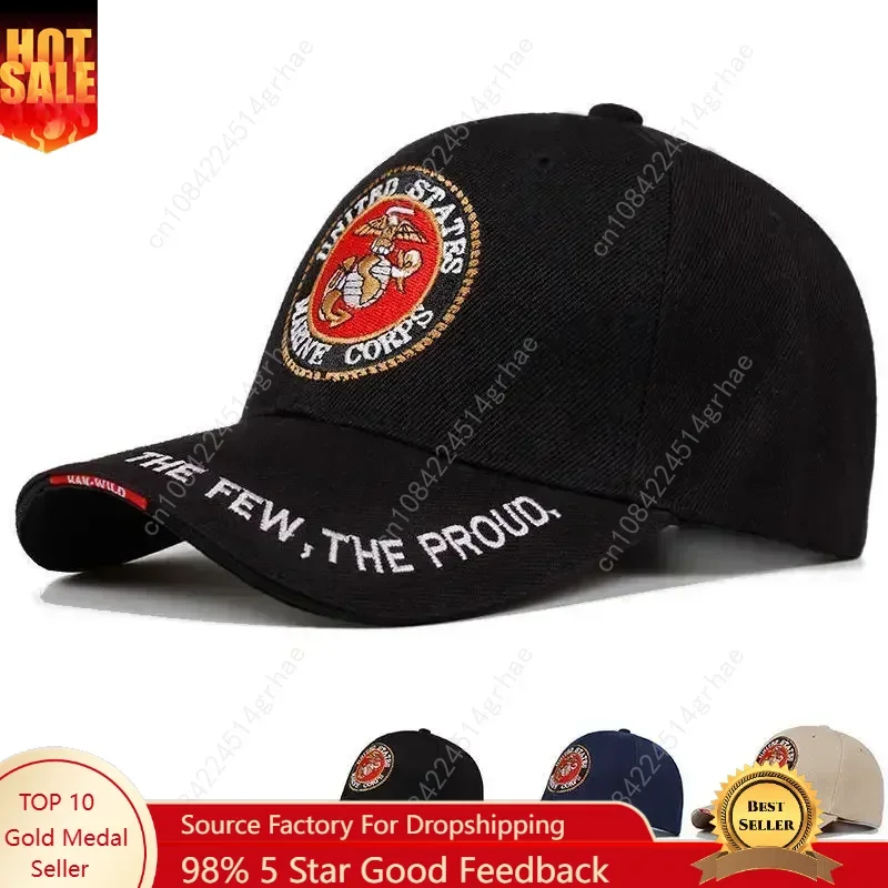 

USA Marine Corps Embroidery Baseball Cap Men Tactical Hat Women Cotton Adjustable Outdoor Sports Unisex