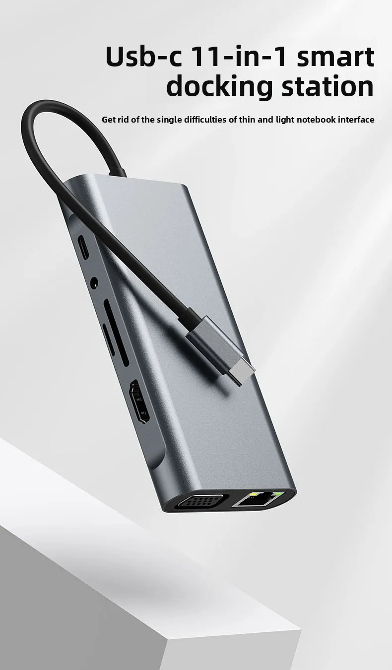 Typ-C Dockingstation Mac Multi-Port Laptop Expander 11-in-1 Dockingstation – Detail 1