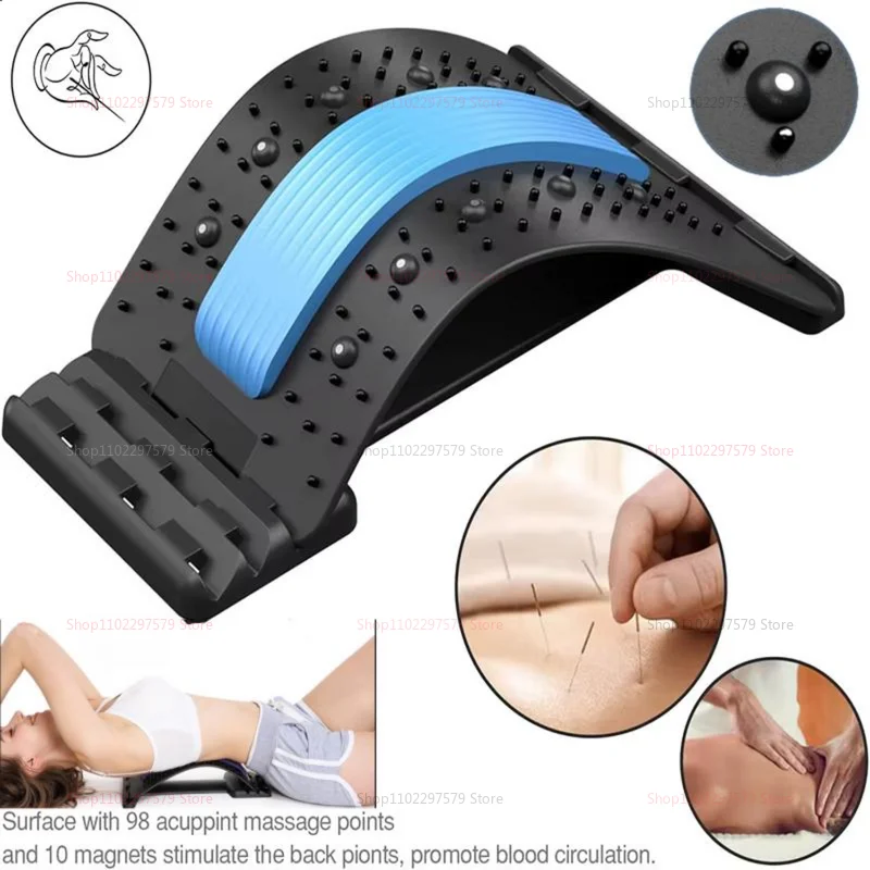 Magnetische Rückenmassage, Muskelentspannung, Bahre, Haltungstherapie, Korrektor, Rückenstretch, Wirbelsäule, Bahre, Lendenwirbelstütze, Schmerzlinderung