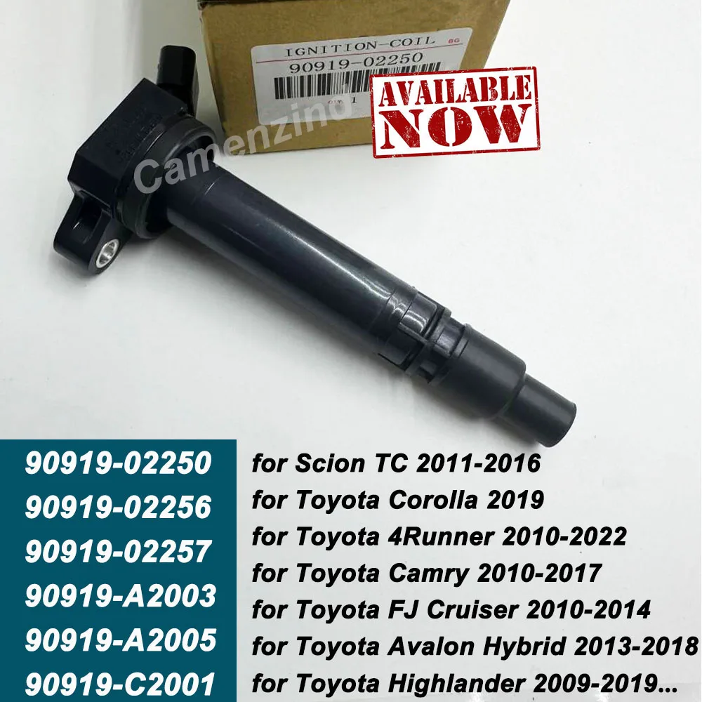 Bobina de Ignição 90919-02250 90919-02256 90919-A2005 673-1309 para LEXUS ES300H GS300 IS250 LS460 RC350 LX570 4RUNNER AVALON CAMRY