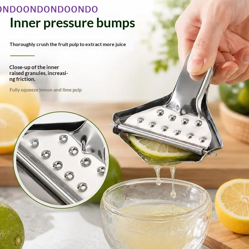 Easy To Use Hand Press Stainless Steel Lemon Tongs Silver Manual Juicer Lemon Squeezer Clip Rustproof Citrus Presser Grape