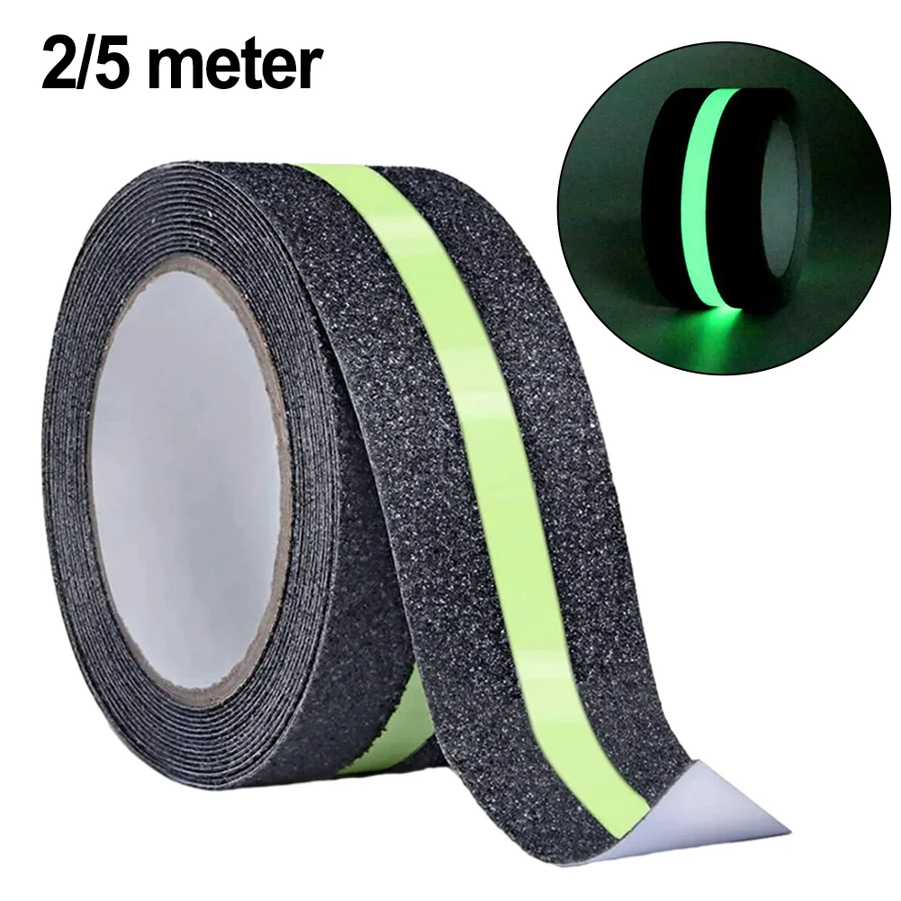 5CM X 5/2M Anti Slip Traction Tape Glow In Dark Green Stripe Friction Abrasive Stair Step Anti-slip Strips Anti-slip Tape