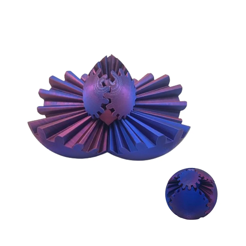 

Fidget Gear Sphere Toy 3D Printed Gear Ball Spinner Stress Relief Cube Desk Toy Anxiety Relax Activity For Adults Kids Gift