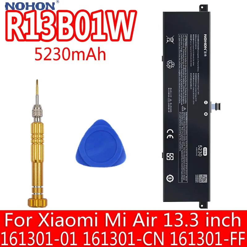 

NOHON R13B01W для ноутбука Xiaomi Mi Air 13, 13,3 дюйма R13B01W R13B02W 161301 -01 161301 -CN 161301 -FF 5230 мАч Аккумуляторы для ноутбуков