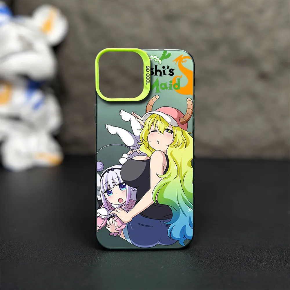 Miss Kobayashi's Dragon Maid Phone Case for iPhone 12 11 13 14 15 16 Max Pro Plus Laser Cover