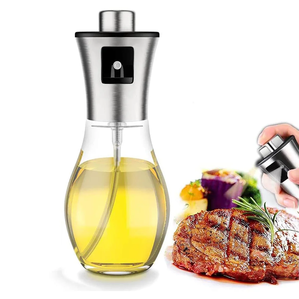 

200ml Olive Oil Sprayer Bottle Oil Dispenser Food-Grade Portable Spray Bottle Vinegar Bottle BBQ Frying Grilling Kitchen Baking