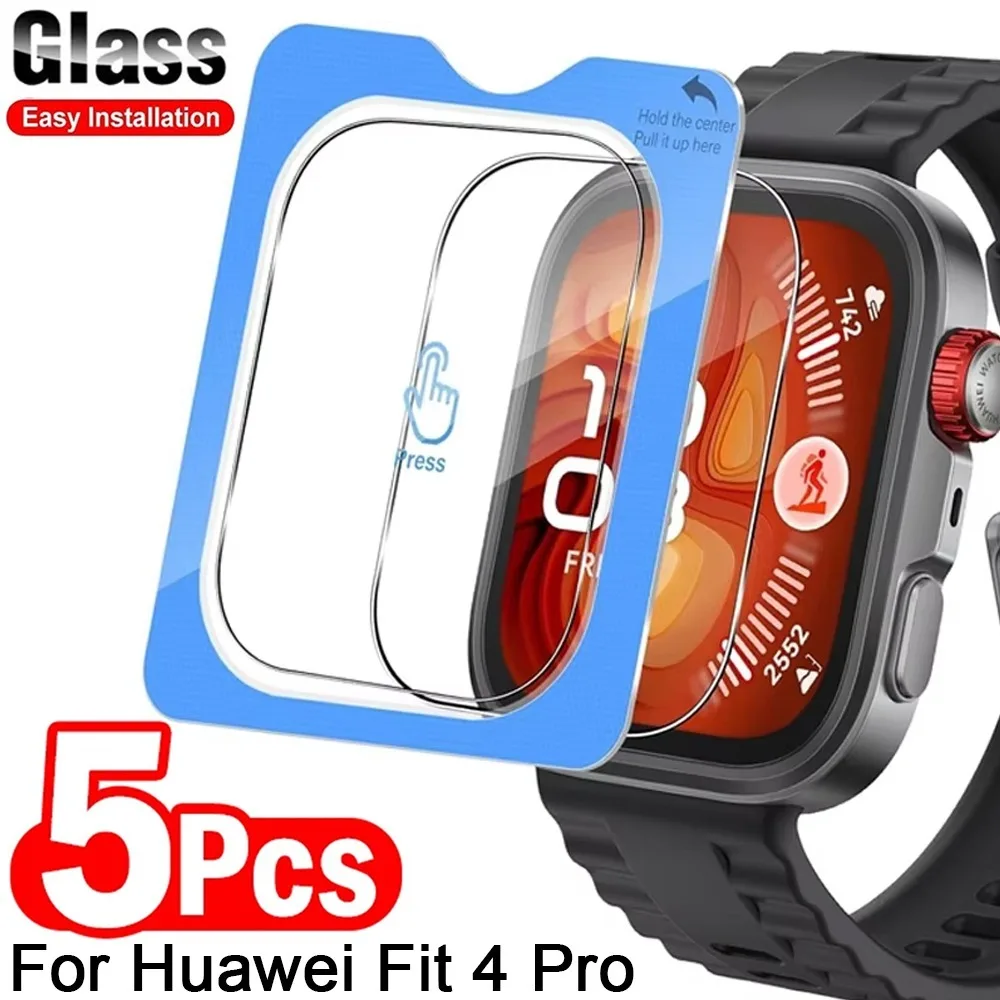 9H Tempered Glass Easy Install Screen Protectors For Huawei Watch Fit 4 Pro 4Pro Anti Scratch Glass Films Smartwatch Accessories