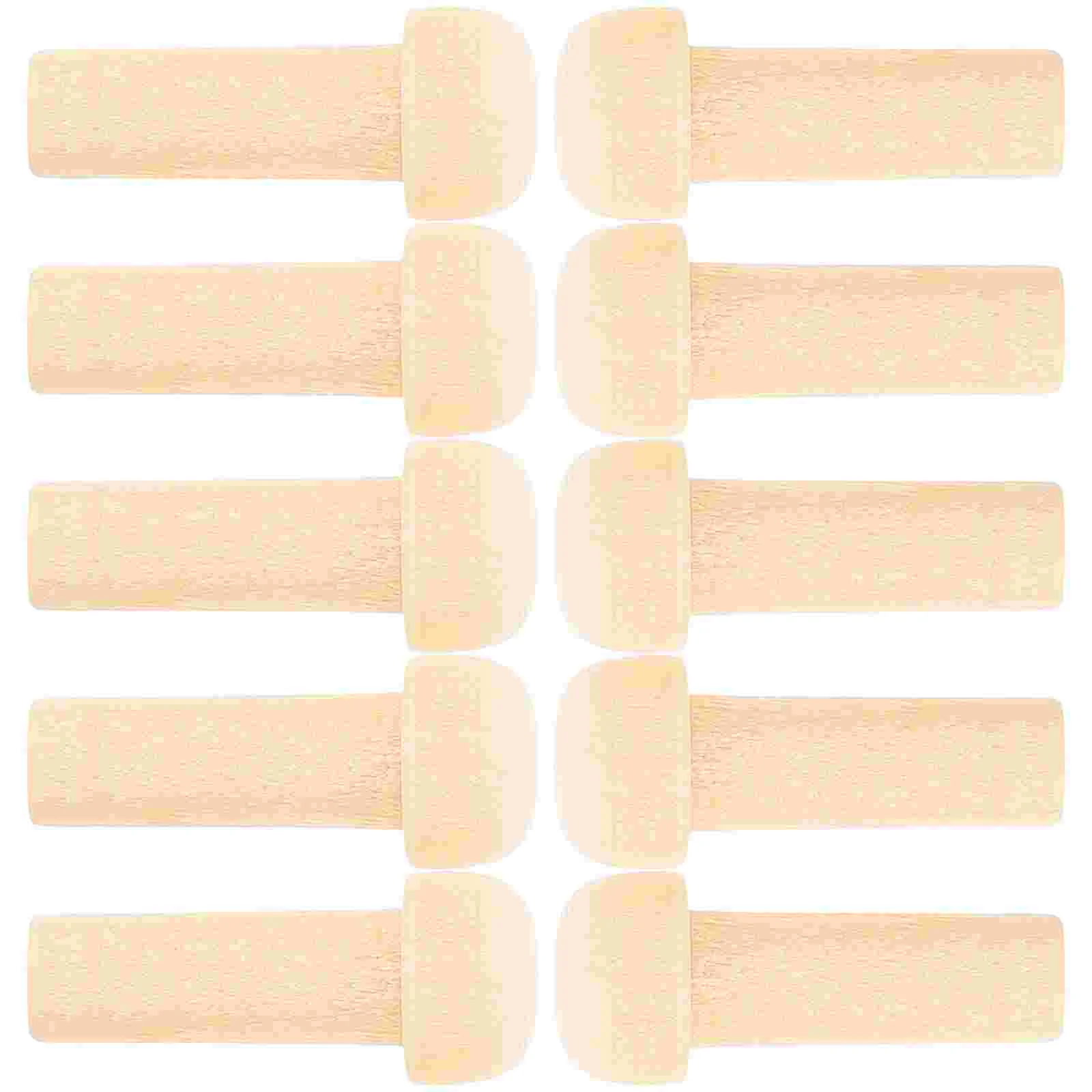 10 Pcs Stick DIY Supply Wall Hangers Unfinished Wooden Craft Toys Axle Peg Hooks Pegs Furniture Painted Tops