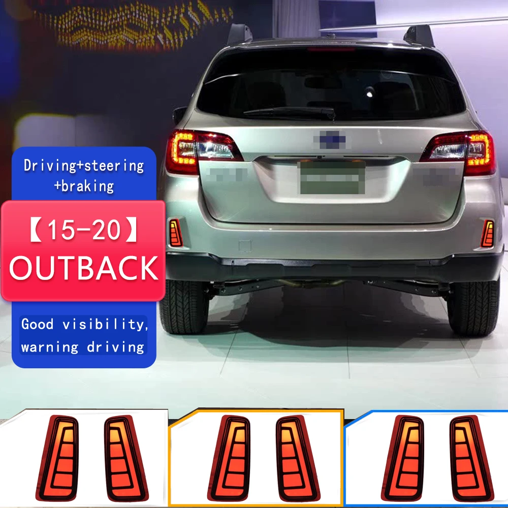 

Car LED Rear Bumper Light For Subaru Outback 2015 2016 2017 2018-2020 3-functions Reflector Tail Light Fog Lamp Stop Brake Light