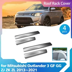 Roof Rack Cover for Mitsubishi Outlander 3 GF GG ZJ ZK ZL 2013~2021 Luggage Bar Part Rail End Shell Cap Trim Shell Accessories