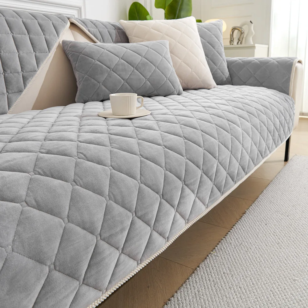 Nordic Chenille Sofa Seat Cover Non-Slip Pets Kid Sofa Towel Corner Couch Slipcover Dust-proof Furniture Protector Sofa Decor