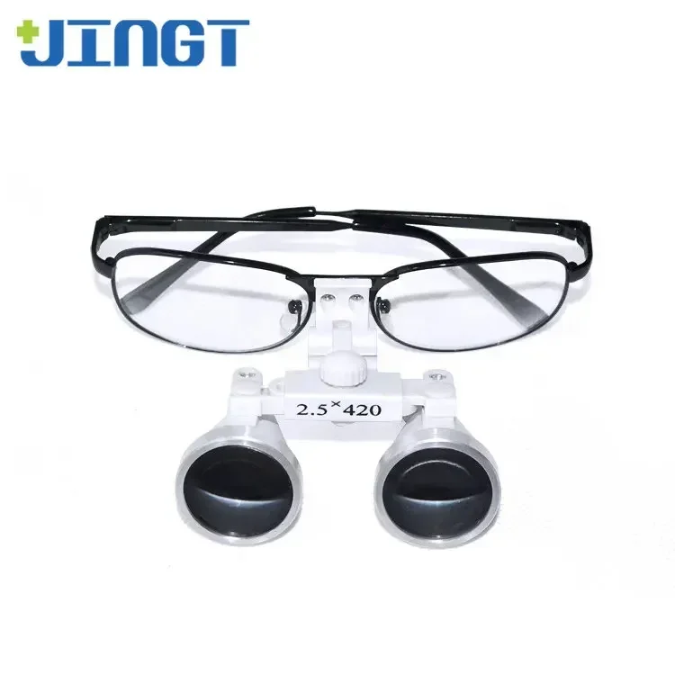 Dental Magnifier 2.5x/3.5x: Medical Binocular with Metal Frame for Surgery, Zoom Mirror Tool for Precise Dental Applications