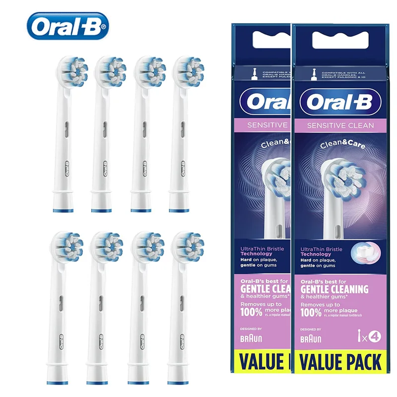 Original Oral B EB6 Electric Toothbrush Heads Sensitive Ultra Soft Bristle Gum Care Gentle Clean Replacement Brush Heads Refills