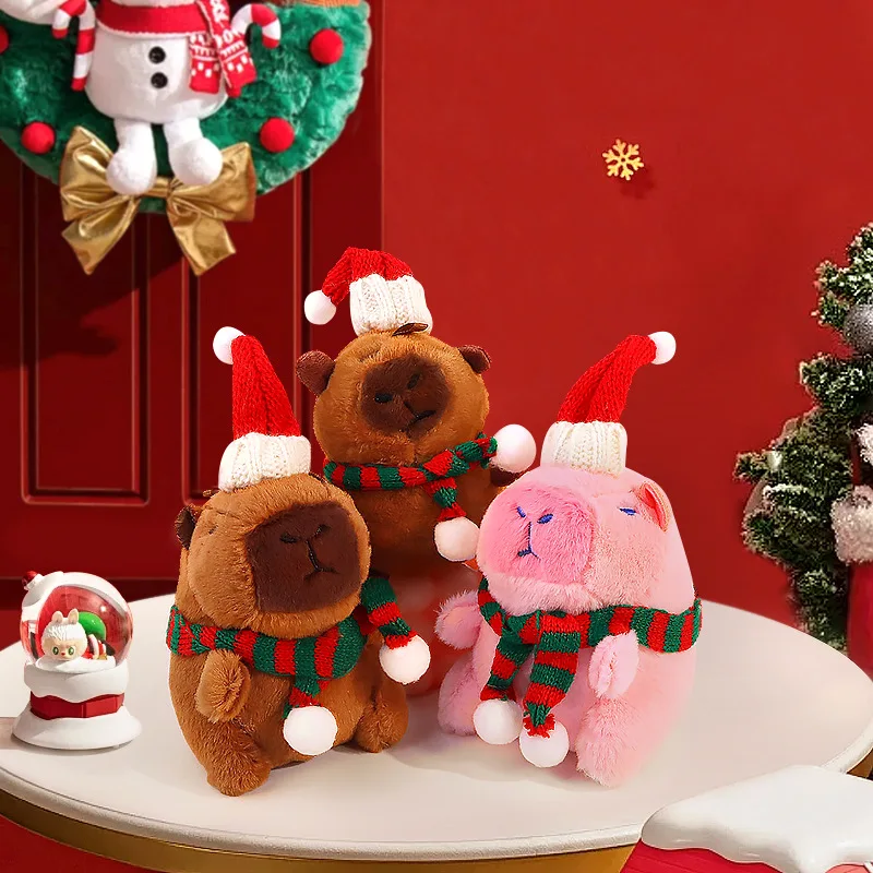 11 cm capibara pluche sleutelhanger hanger simulatie kawaii knuffels zachte pop pluche collectie kerstcadeaus speelgoed voor kinderen