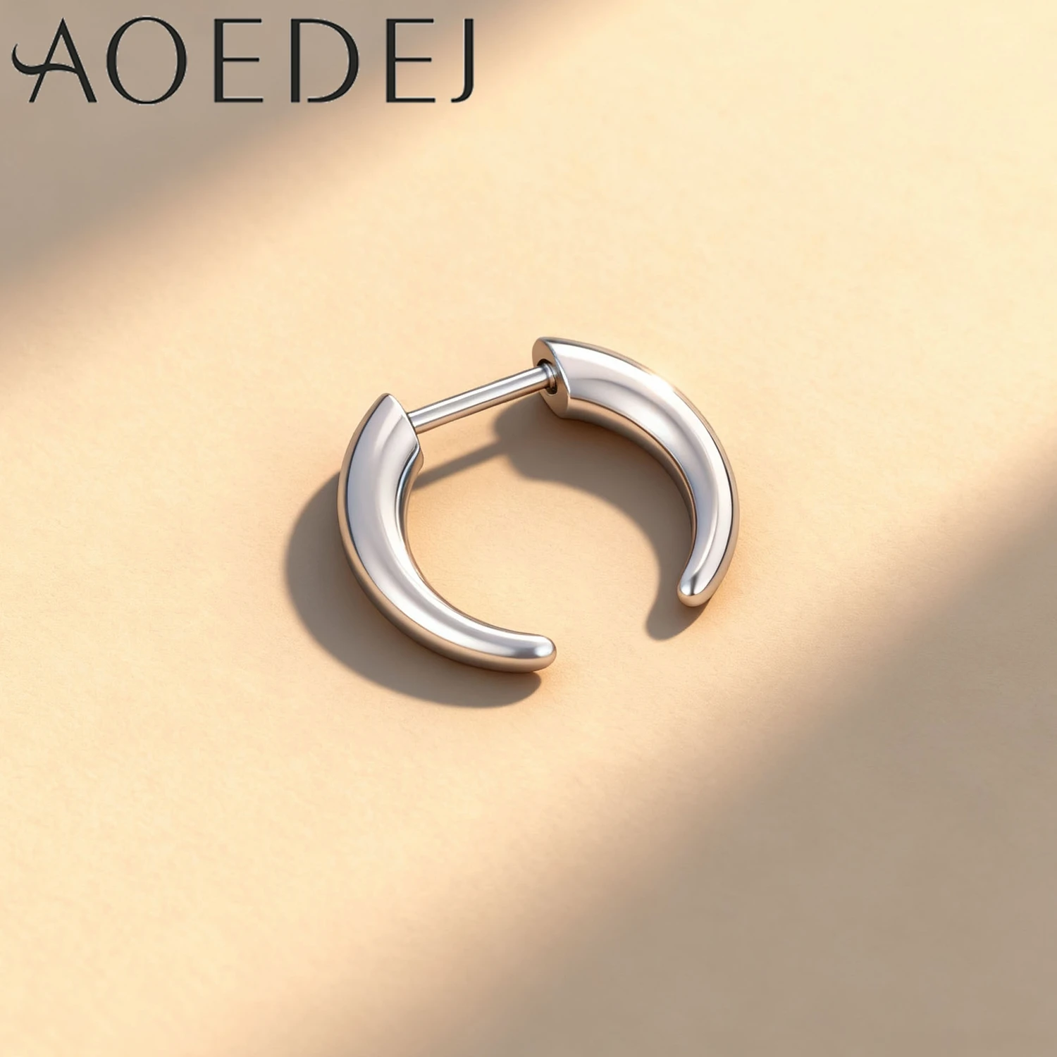 AOEDEJ 1 PC 16G Plug-In-Stil Edelstahl Nasenringe Damen Herren Septum Ring Spike Ox Horn Große Messgeräte Körperpiercings 8/10 MM – Detail 6
