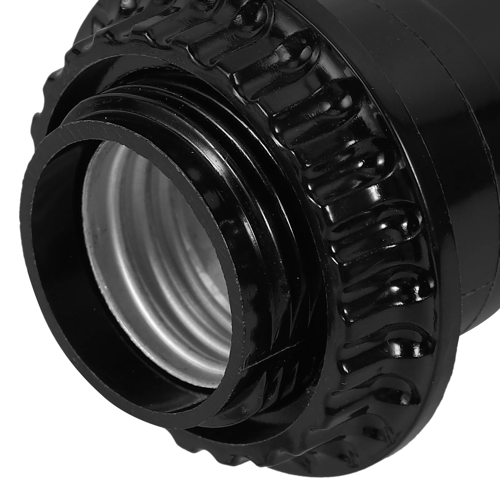 2 Pcs E27 Lamp Base Adapter Screw Socket Lampshade Holder Black High Grade Easy Install Replace Damaged Socket