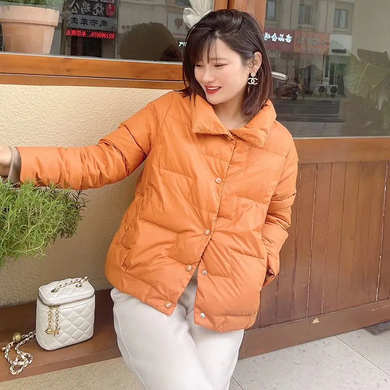 2025 Spring and Autumn New Women's Down Jacket Casual High Neck Lightweight Jacket