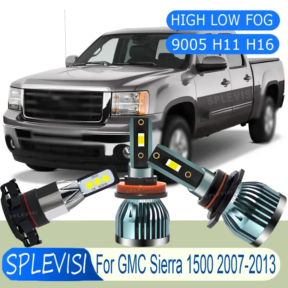 

Noise-Free LED Headlight foglight Silent Operation No Disturbance durable For GMC Sierra 1500 2007 2008 2009 2010 2011 2012 2013