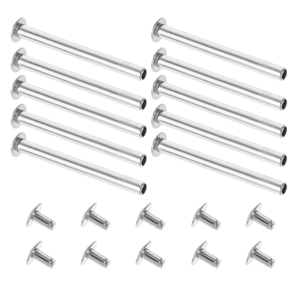 

10 Sets Fan Shaft Rivets Nuts Stainless Steel Repair Kit Folding Cloth Fans Handmade Projects Metal Fasteners Hardware