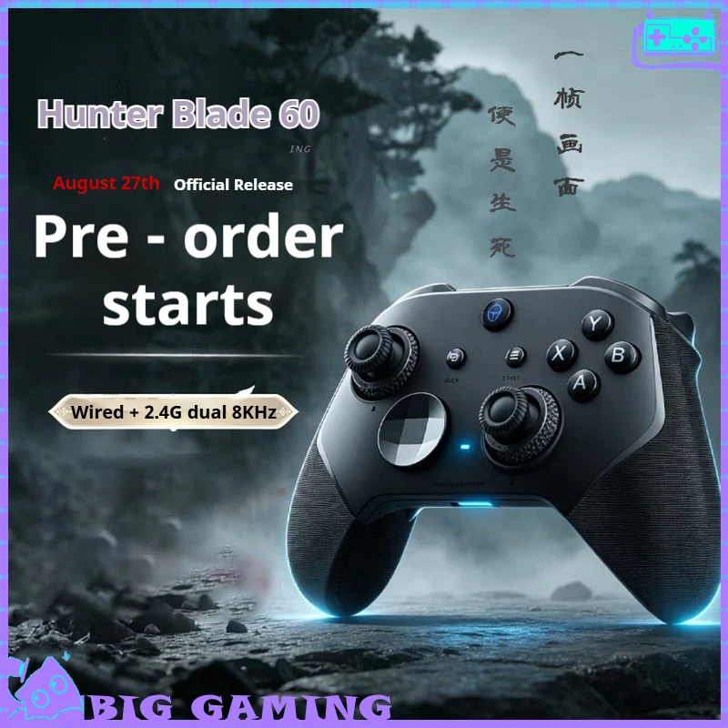 Thunderobot Hunter Blade 60 Wireless Gamepad 8KHz Polling TMR Joystick Hall Effect Trigger 2.4G Wired Controller for PC Windows