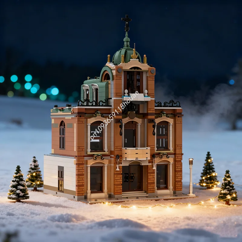 

2707pcs MOC Community Church Boutique Hotel Modulared Model Building Toys Blocks DIY Christmas Gift Creative Idea Brick Birthday
