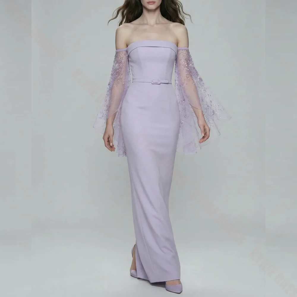 Customized Mother of The Bride Dresses 2026 Fashion Strapless Decoration Sleeves Split Formal Wedding Guest Gowns Party Dresses
