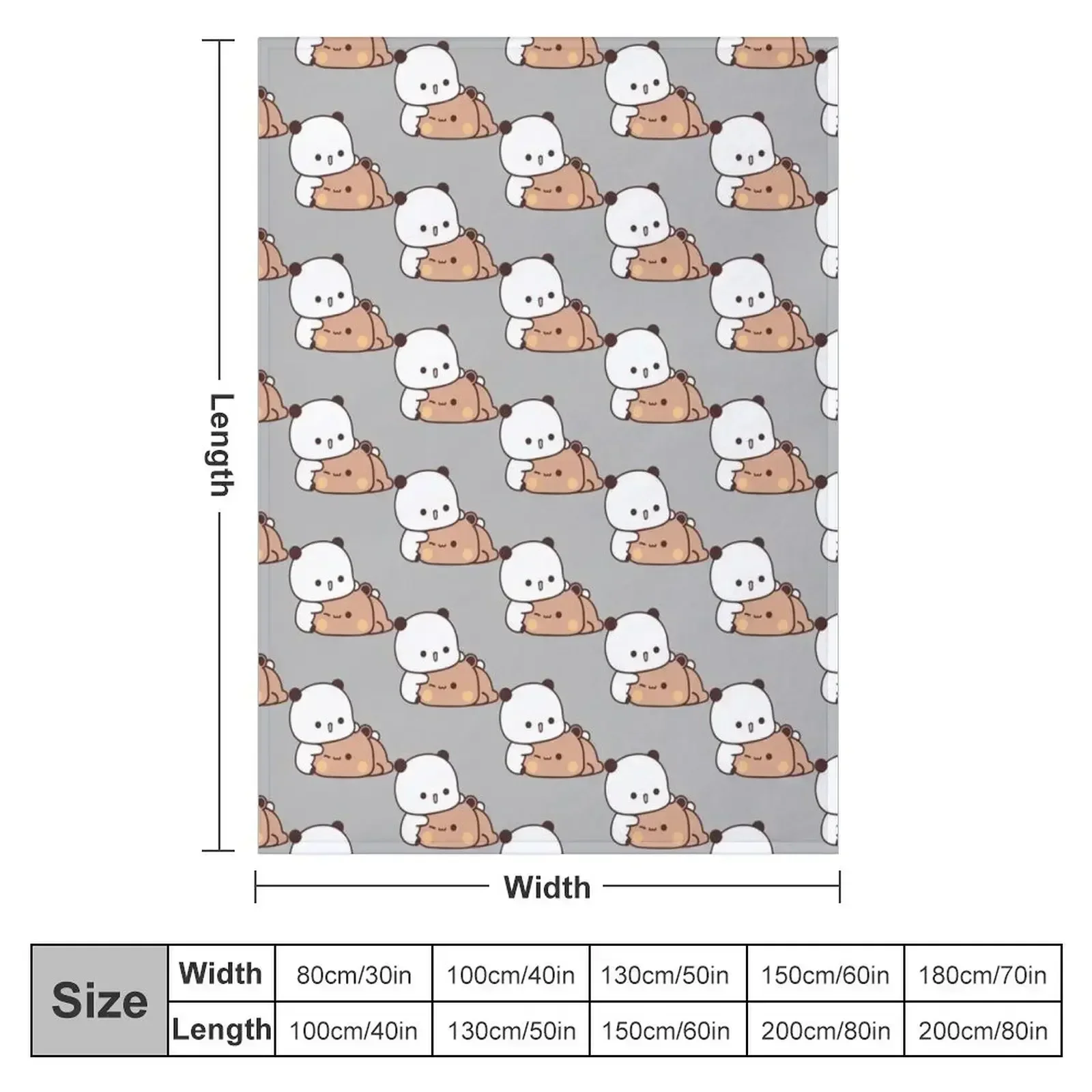 Bear and Panda Bubu Dudu Balloon Throw Blanket Comforter Designers Quilt Tourist Blankets