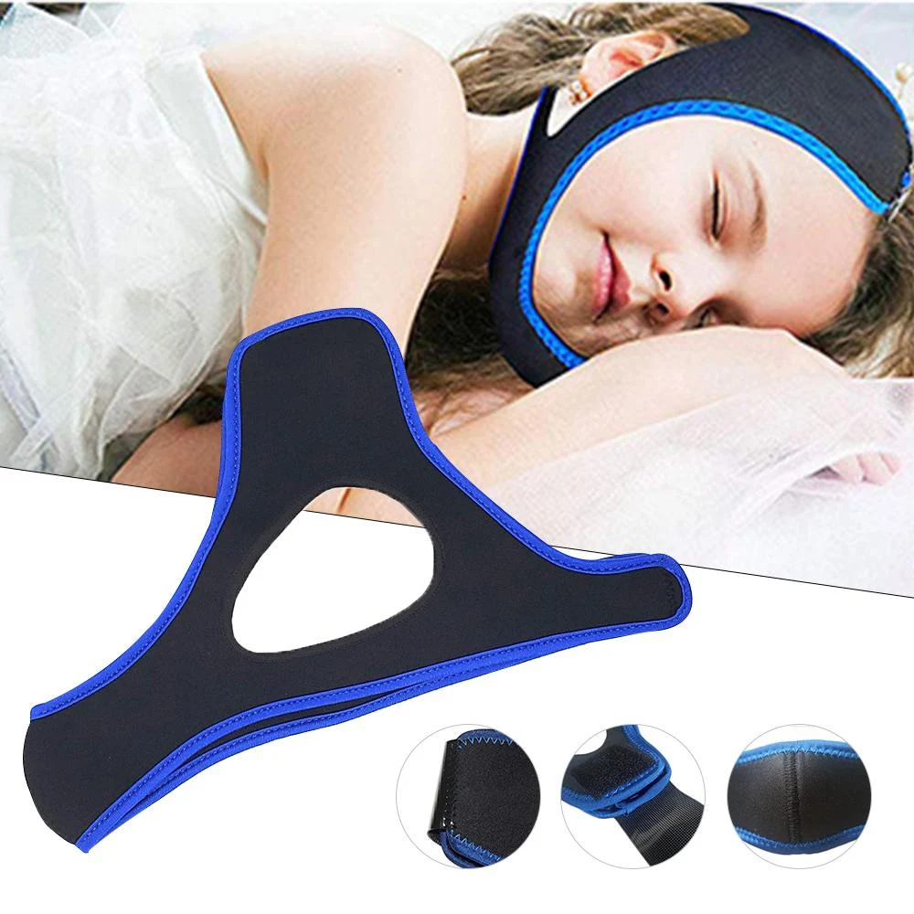 Tcare Anti Snore Chin Strap Stop Snoring Snore Belt Sleep Apnea Chin Support Straps for Unisex Night Sleeping Aid Tools Hot Sale