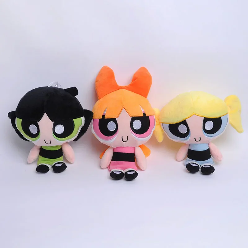 새로운 3pcs 20cm 만화 애니메이션 플러시 장난감 귀여운 꽃 버터컵 버블스 인형 플러시 인형 어린이를위한 선물