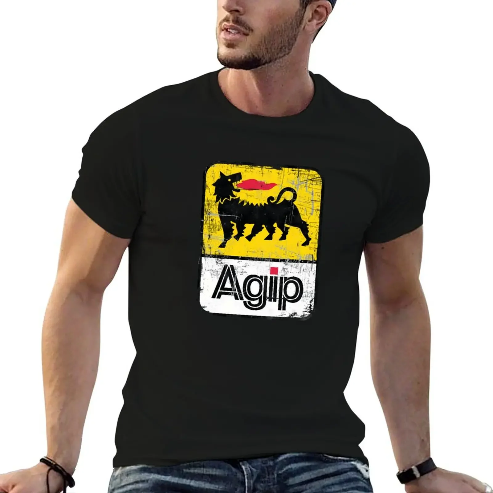 

AGIP Lubricants 1968 – 1998 Distressed Version T-Shirt anime t shirts oversized graphic tee tee shirts for men