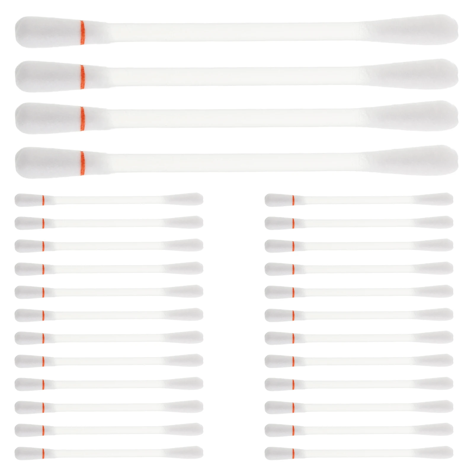 1 صندوق مسحات قطنية ملحبة للاستخدام الطبي على الوجهين يمكن التخلص منها لتنظيف العين والأنف أثناء السفر مسحات أمان عصا القطن #2