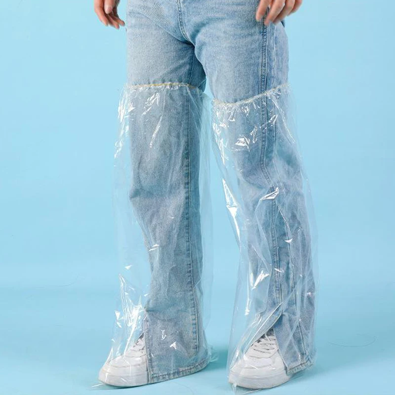 Cubiertas desechables de plástico grueso para zapatos de lluvia, impermeables y duraderas, prevención de contaminación, 1 unidad