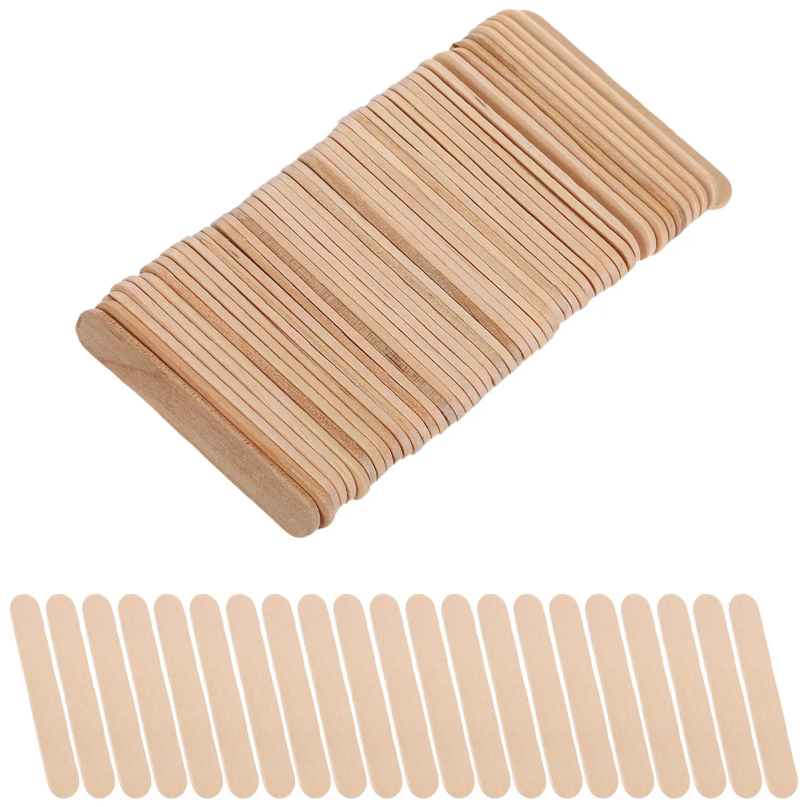 

600Pcs Wooden Sticks Natural Craft Sticks for DIY Classroom Ice Cream Art Projects Plant Labels Picture Brackets