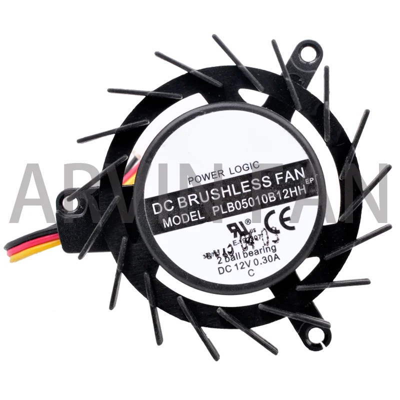 ยี่ห้อใหม่ PLB05010B12HH 12V 0.30A เส้นผ่านศูนย์กลาง 45 มม.Pitch 39 มม.Dual Ball กราฟิกการ์ดพัดลมระบายความร้อน