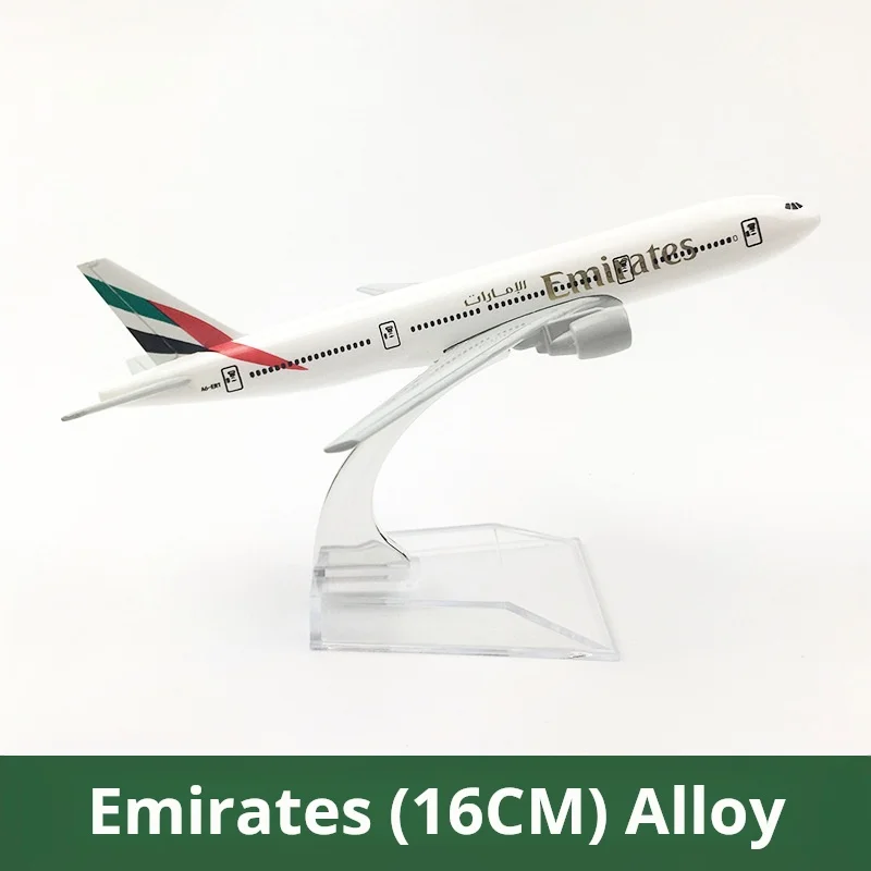 16CM Alloy aircraft model Emirates Boeing777 Diecast Aviation Plane Collectible Miniature Toys for Boys Dropshipping