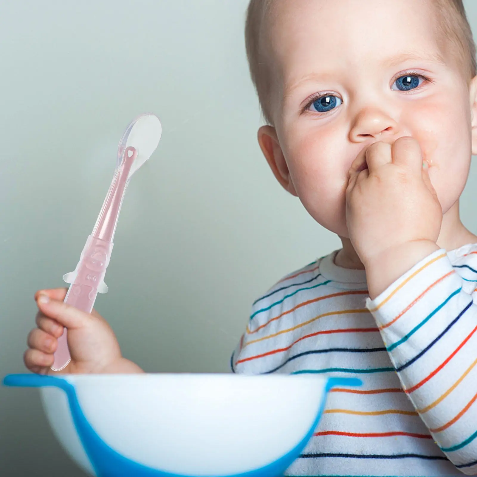 

4Pcs Silicone Baby Feeding Spoon Infant Complementary Food Training Spoon for Baby Puree Rice Cereal Feeding