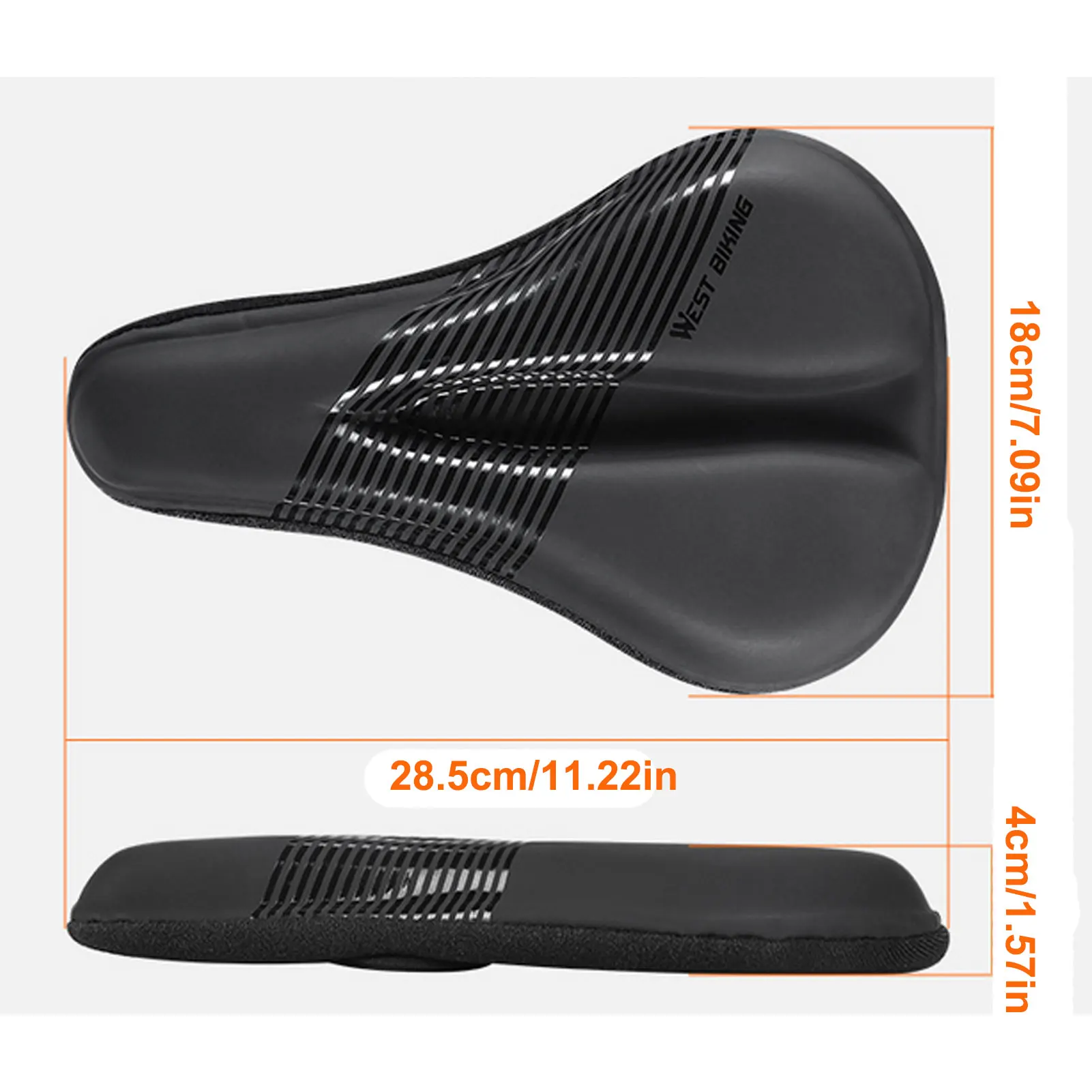 Bike Seat Pad Cover Gel Padded Bicycle Seat Covers Cushion For Bicycle Saddles Cycling Spinning Class Exercise Bike Stationary C