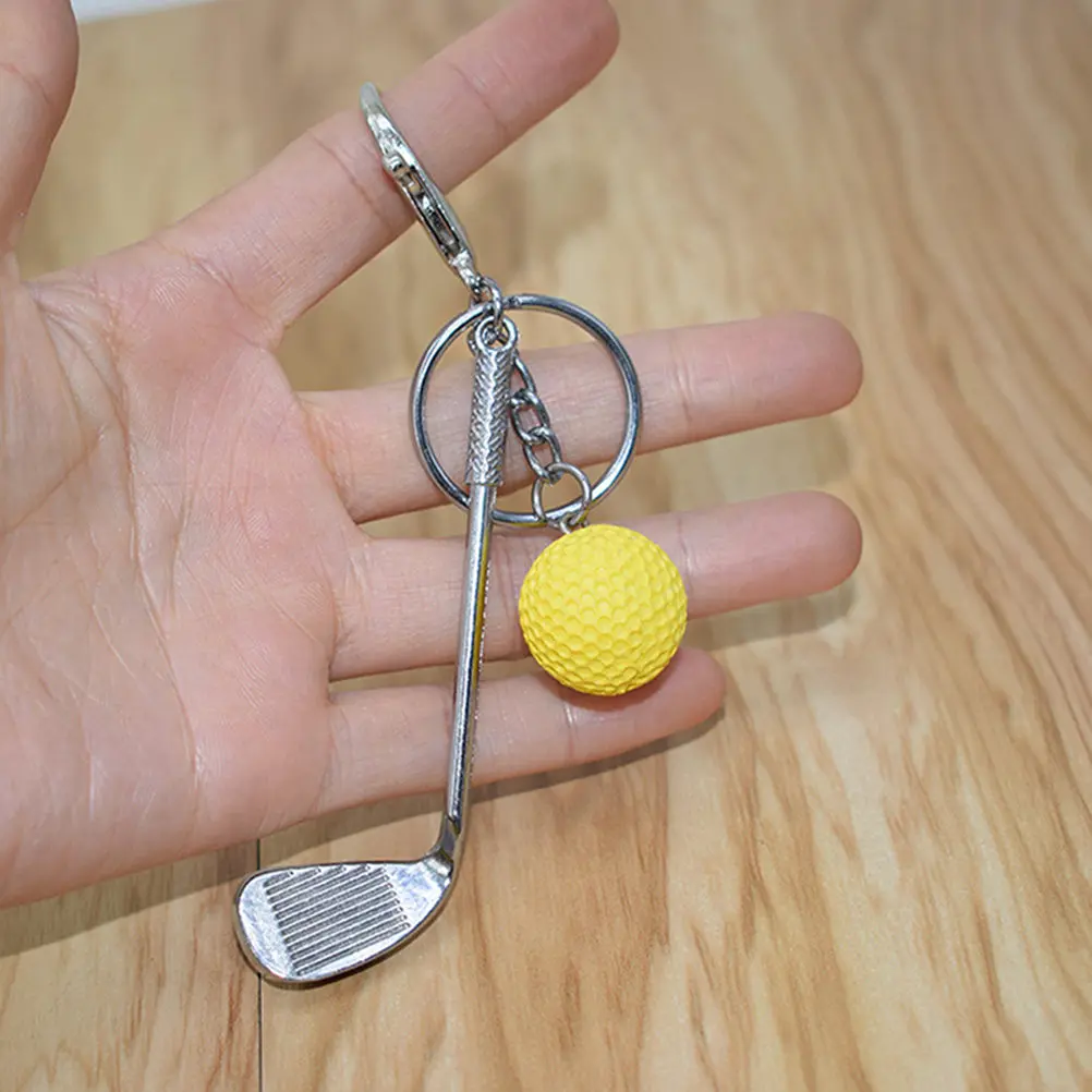 

12Pcs Golf Ball Keychain Creative Hanging Golfs Ball Pendant Metal Key Ring Sports Themed Decorative Keychains Small Gift
