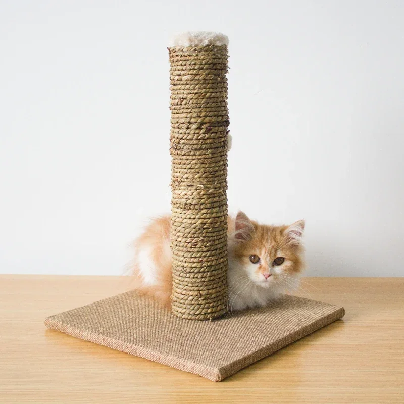 

Wholesale Custom Natural Seaweed Cat Tree Climbing Toys Scratching Post Claws Pet Scratcher Furniture for Cats