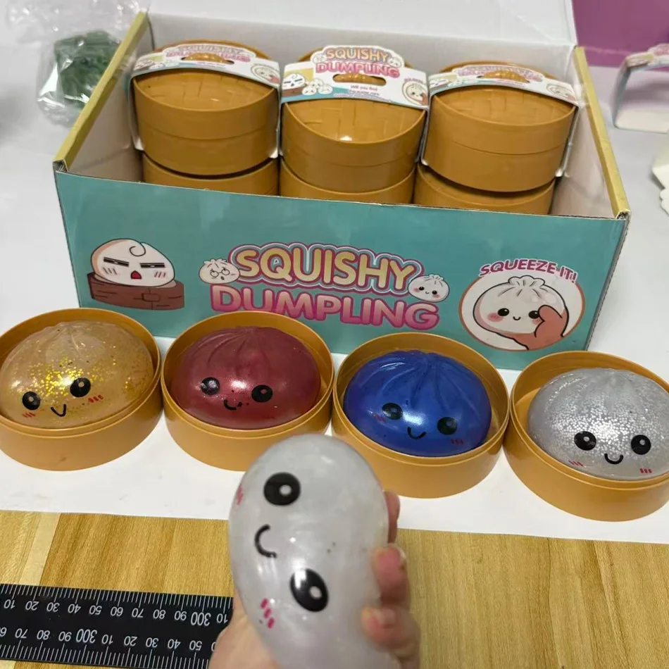 Dumpling Squishy Toys Mystery Dumpling Squishies Slow Rising Squishy Ball Desk Ornament Home Office School Decompression Props